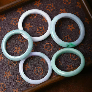 一物一图天然A货翡翠缅甸料手镯清货 轻微石纹 女款翡翠镯子饰品