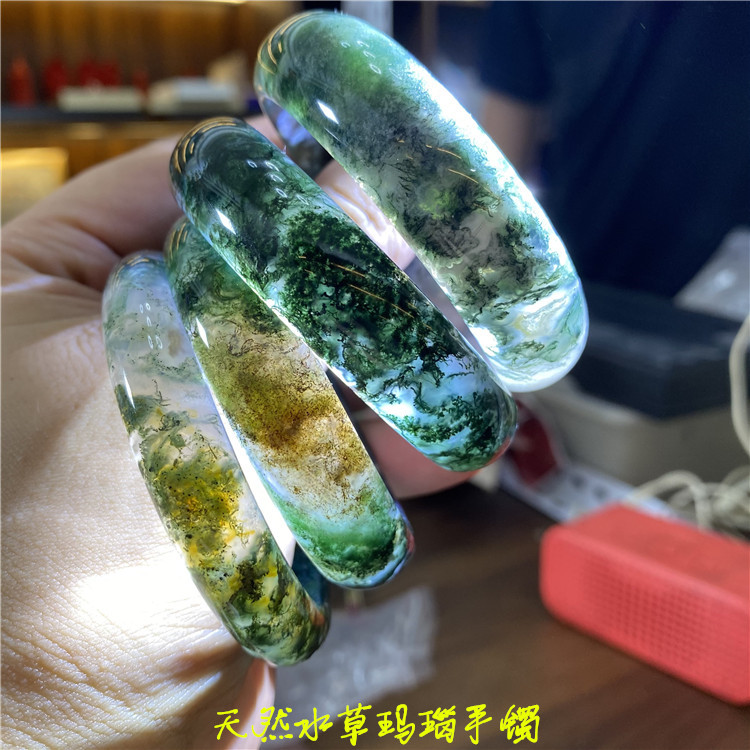 天然水草玛瑙手镯怡庆楼