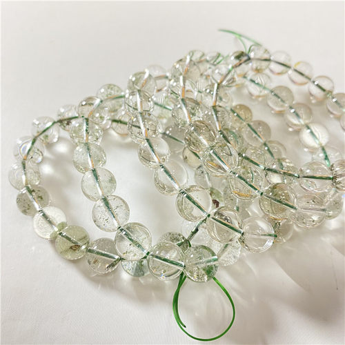 工厂福利天然幽灵水晶绿幽灵满天星款单圈手链男女款幽灵手串饰品