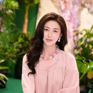 新品朱珠同款 精品天然水晶粉水晶圆珠搭配白幽灵圆珠款项链女款