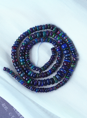 火彩好天然欧珀黑欧珀随形盘珠款项链半成品女款欧珀彩宝项链饰品