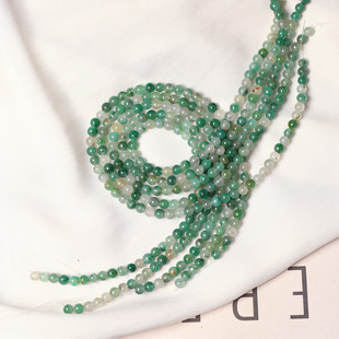 工厂福利 天然玉石独龙玉冰飘花圆珠半成品非洲翠串珠散珠diy材料