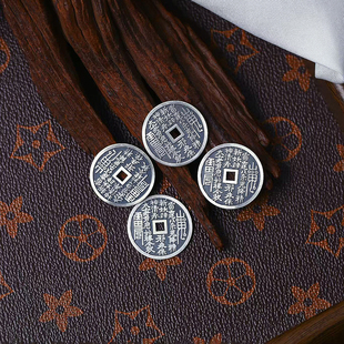 本命年饰品适合做包挂钥匙扣 男女款 爆款 999足银复古山鬼花钱吊坠