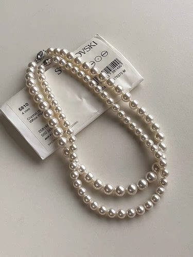 施家同款白色贝珠项链