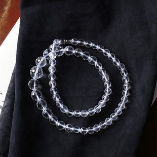 白水晶项链塔链女士锁骨链切面 水晶项链礼物饰品