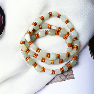 玉石手链饰品送闺蜜礼物 女款 天然和田玉随形原创款 手链