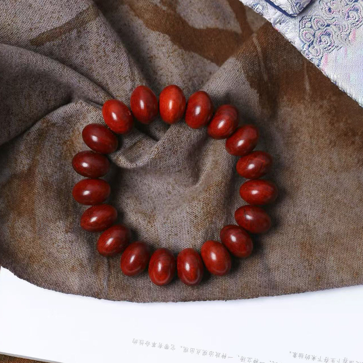 天然非洲料小叶紫檀盘珠款手链 大颗粒 男女款文玩檀木手串饰品