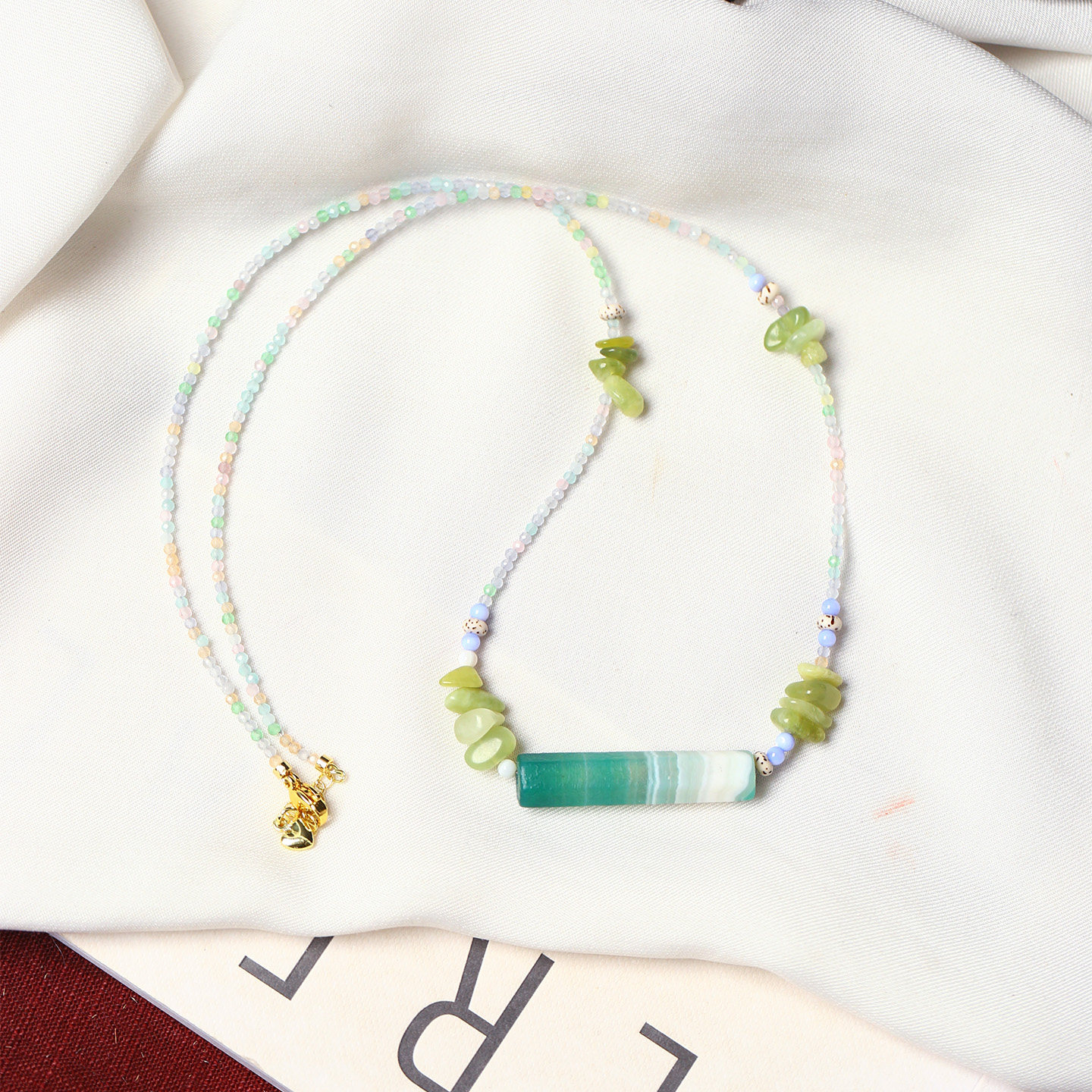 天然玛瑙桶珠搭配奥地利水晶切面珠链原创款项链锁骨链 女款饰品,饰品/流行首饰/时尚饰品新,项链,淘宝优惠券,粉丝福利购,淘宝优惠卷