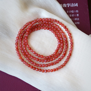 改链子都划算天然川料南红玛瑙冰飘火焰纹料多圈手链女款 南红饰品