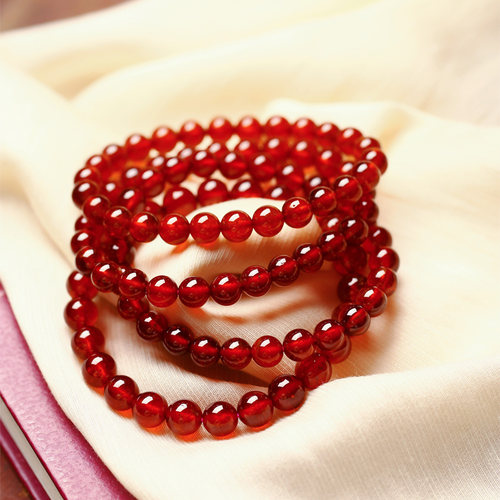 天然石榴石橙石榴石单圈手链