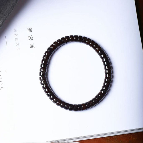 天然黑椰蒂原创直切款手链 男女款文玩椰蒂饰品礼物