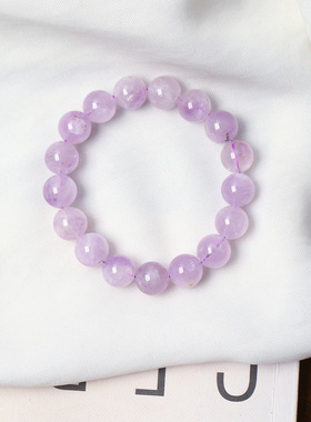 工厂处理天然紫色水晶薰衣草色紫水晶单圈手链 女款水晶手串饰品