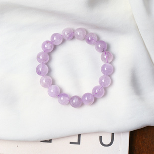 工厂处理天然紫色水晶薰衣草色紫水晶单圈手链 水晶手串饰品 女款