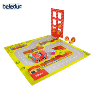 德国beleduc火速救援模仿消防救火了解逃生知识儿童互动桌面游戏