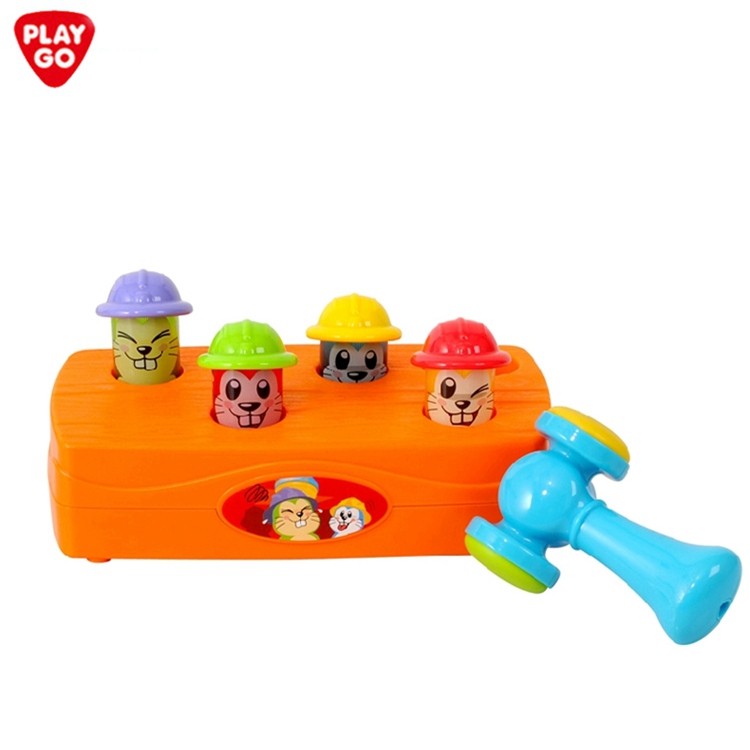 PLAY GO幼儿童敲地鼠打地鼠 敲击果虫 宝宝益智玩具 敲击玩具