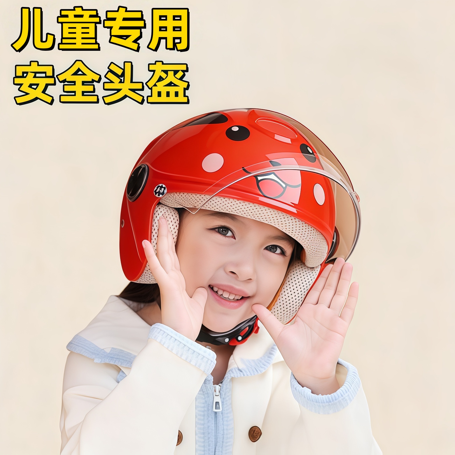 儿童专用安全头盔电动车加厚