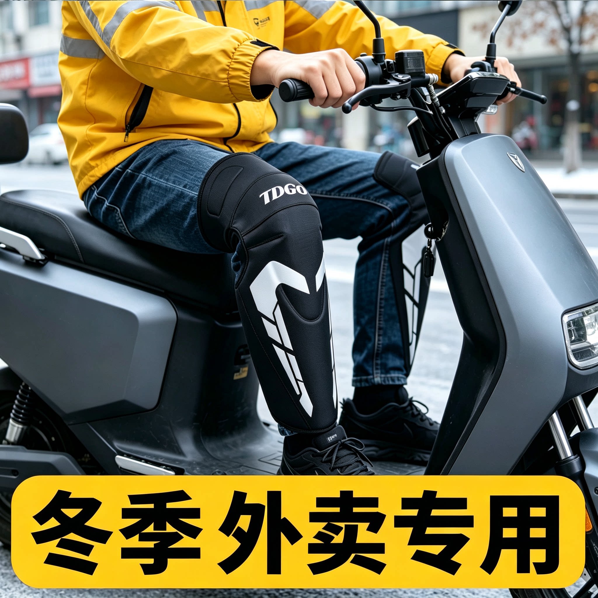 骑手电动车护膝送单路上超安心呀