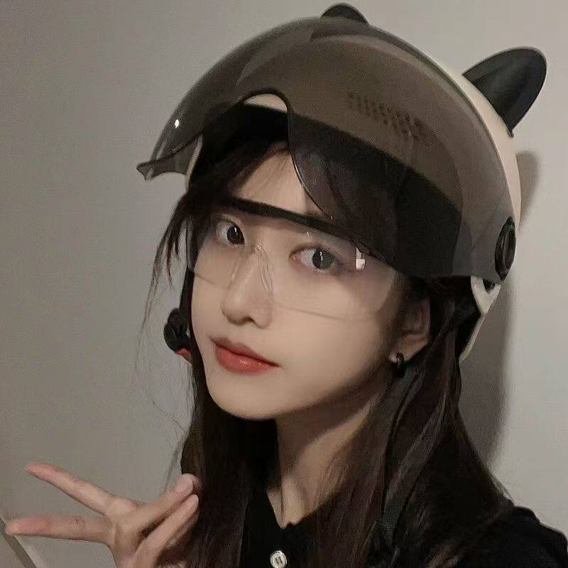 3C认证电动车头盔高颜值女士可爱夏季遮阳防晒2026新款骑行安全帽