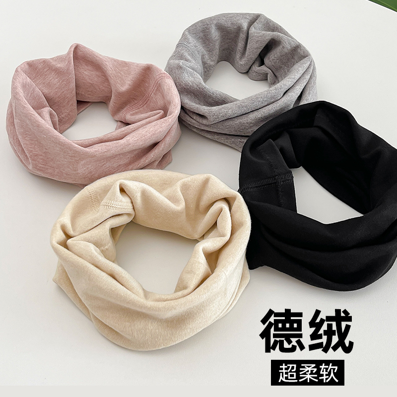 秋冬季德绒围脖保暖防寒围巾男女士假领子睡觉护颈椎套头脖套百搭