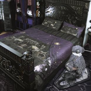 芭芭拉庄园夜 60支全棉贡缎原创哥特暗黑系女巫四件套 掉落