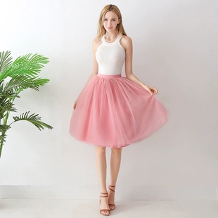 新款 tutu短裙女 skirt蓬蓬裙成人新款 欧美高腰网纱半身裙tulle