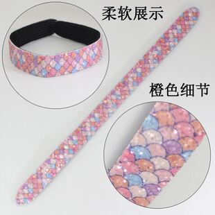 人鱼碎发贴前额刘海贴魔术贴儿童碎发头箍魔法贴成人女碎发魔法贴