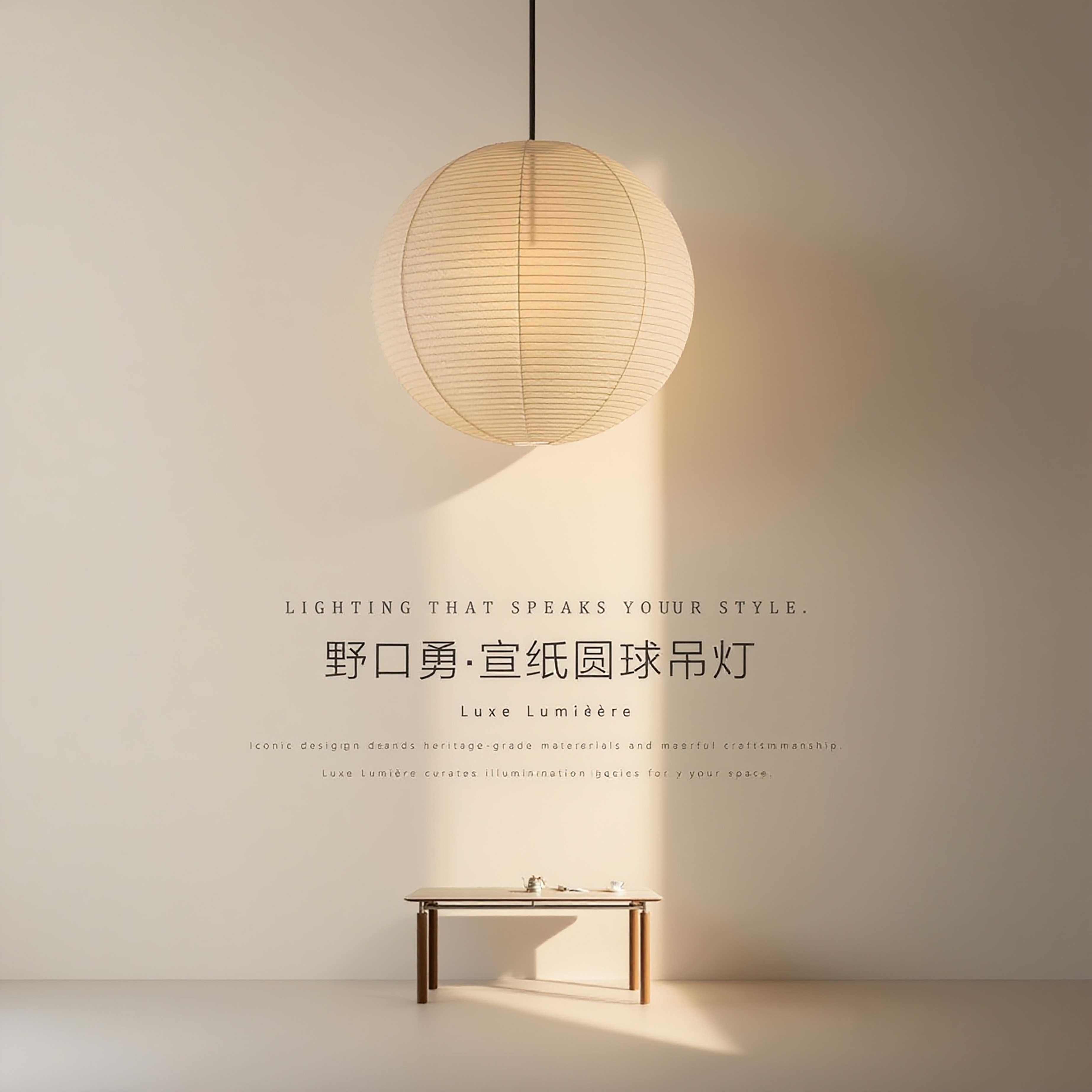 野口勇日式吊灯禅意圆球宣纸中古侘寂风中式客厅卧室书房餐厅灯具,家装灯饰光源,卧室/书房吊灯,淘宝优惠券,粉丝福利购,淘宝优惠卷