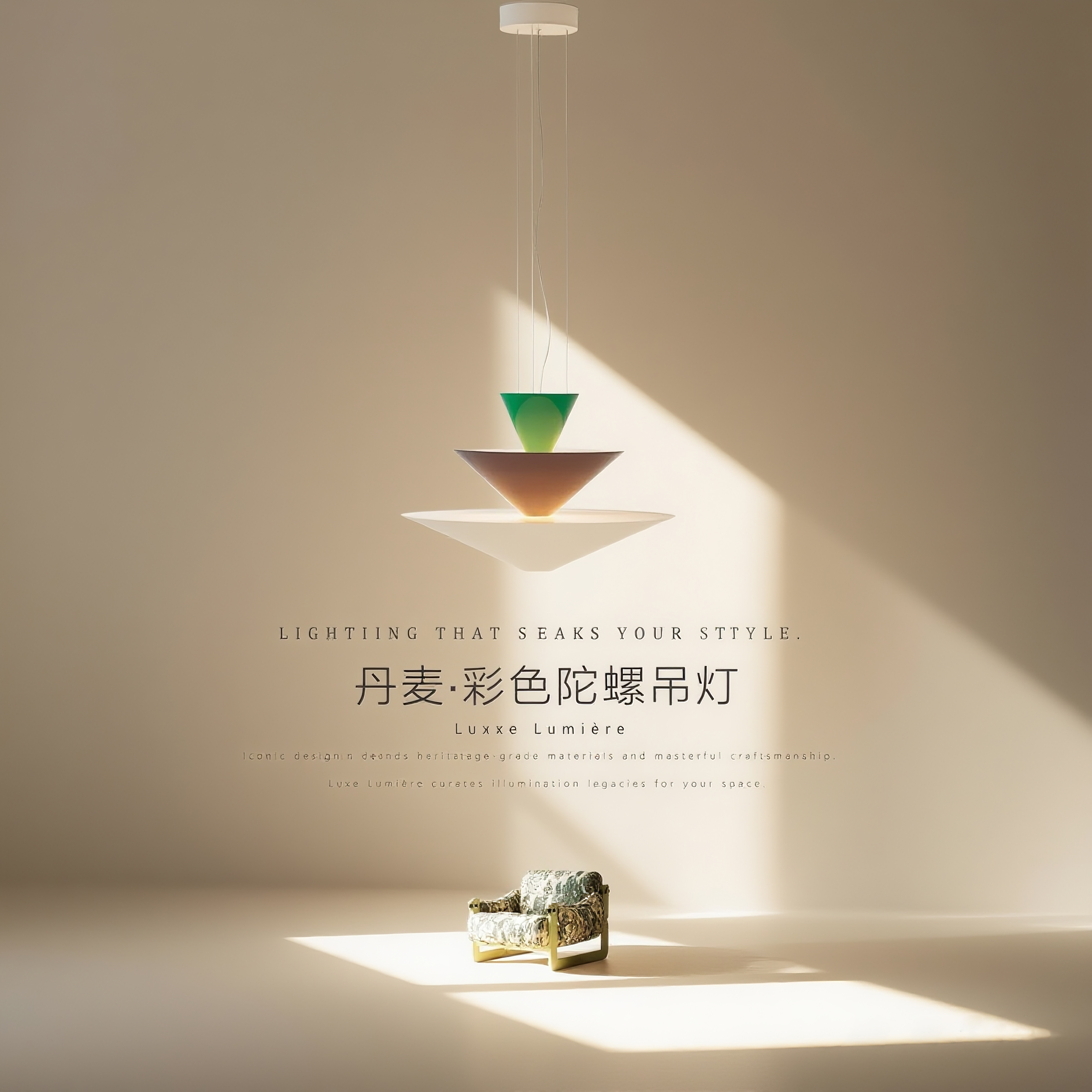 丹麦设计师彩色多巴胺餐厅吊灯