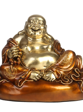 纯铜笑佛家居客厅开业送礼工艺品