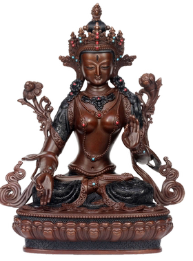 藏传尼泊尔菩萨白度母摆件