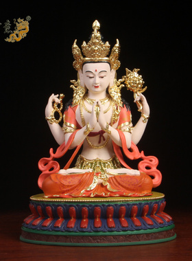 工艺观音菩萨彩绘密宗供奉佛像