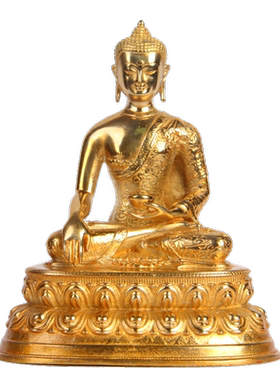 摆件纯铜车载随身供养释迦佛