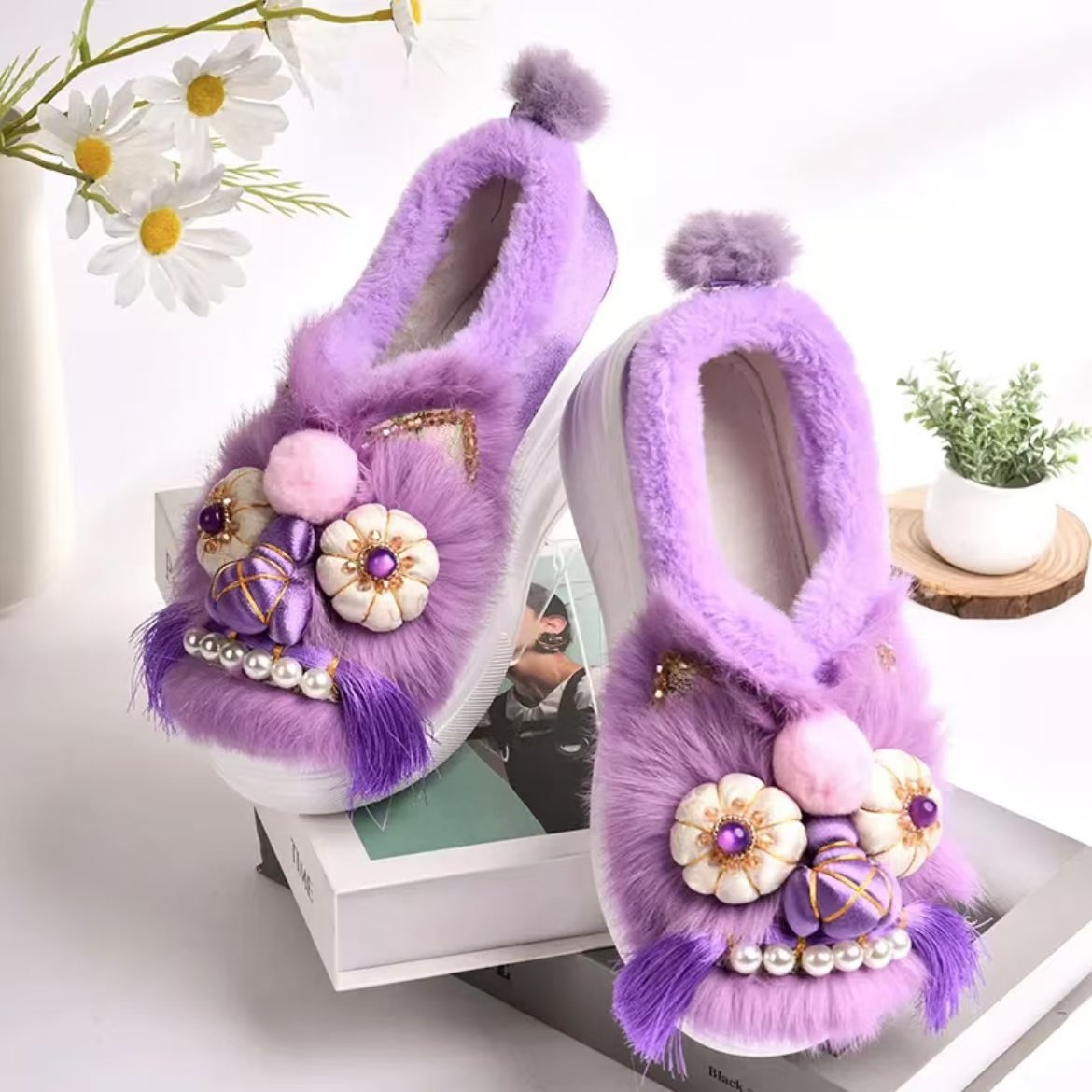 【福旺虎】汉舞中国风新款虎头鞋系列休闲女布鞋,女鞋,传统布鞋,淘宝优惠券,粉丝福利购,淘宝优惠卷