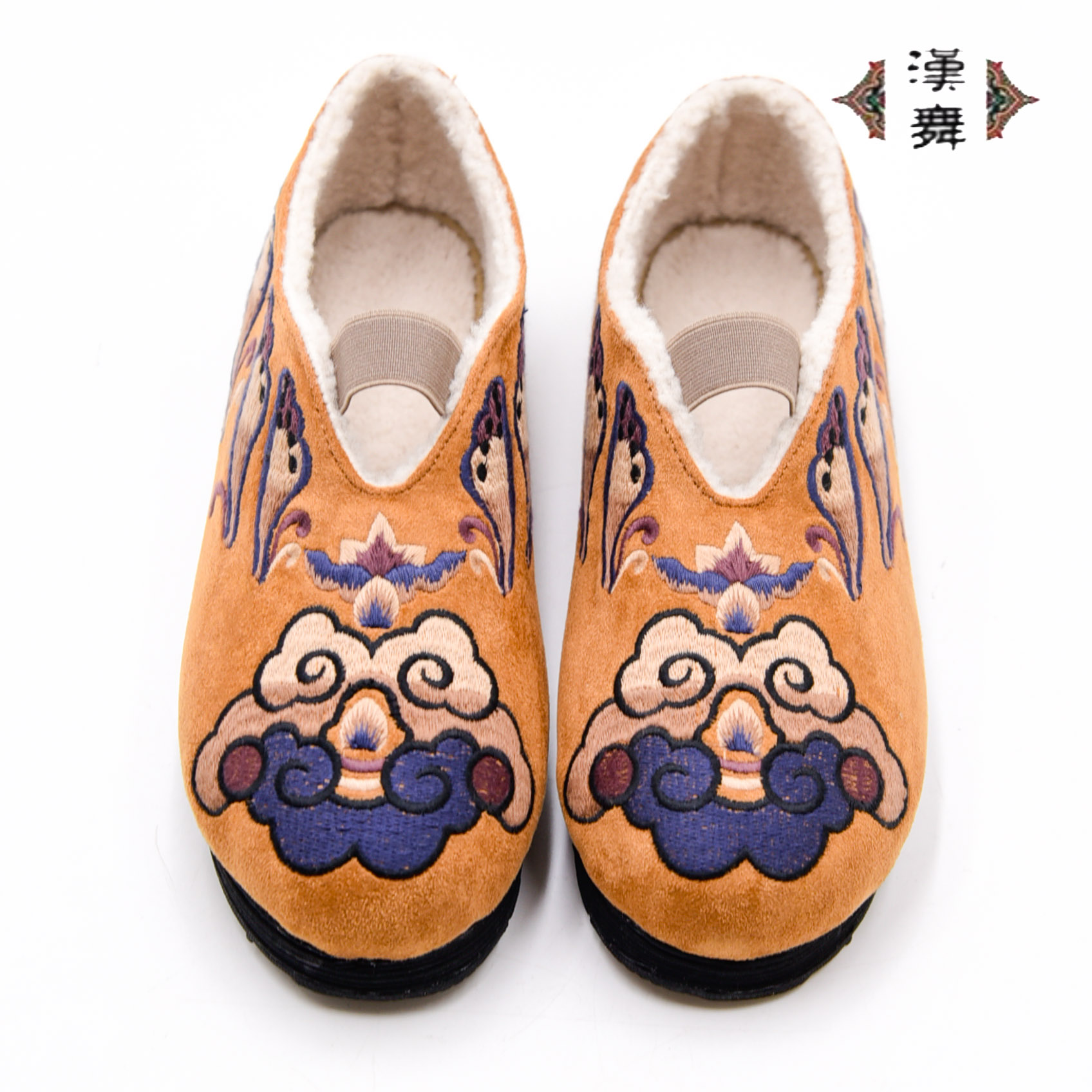 汉舞平底国风刺绣千层底布鞋