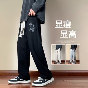 木地板男运动休闲卫裤长裤拖地休闲男直筒裤潮XZ1111K302P40图片