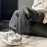 2024春夏男个性拼料宽松多袋裤学生工装裤K72P35，男装休闲裤，星座1106-3（原星座1111）