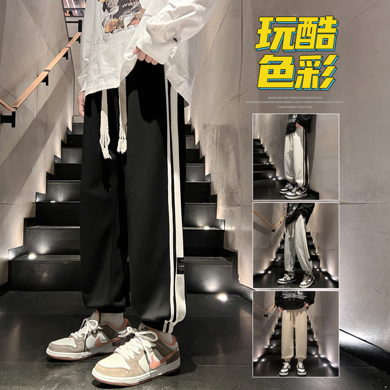 秋季新款男士宽松卫裤个性休闲运动裤韩版束脚裤潮XZ1111~656P45图片