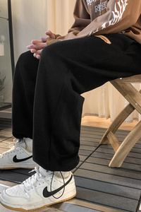 男士加绒休闲卫裤长裤直筒束脚男直筒潮抽绳K223AP45图片