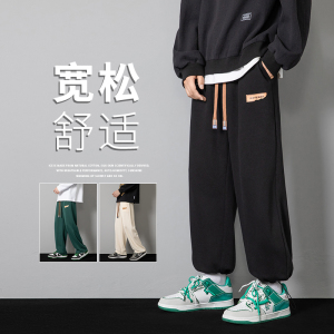 休闲卫裤男长裤直筒束脚男潮抽绳裤XZ1111-K223P33图片