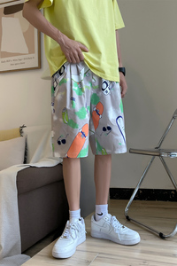 港风 夏季热销休闲男款中裤 男士宽松短裤沙滩裤2202P25图片