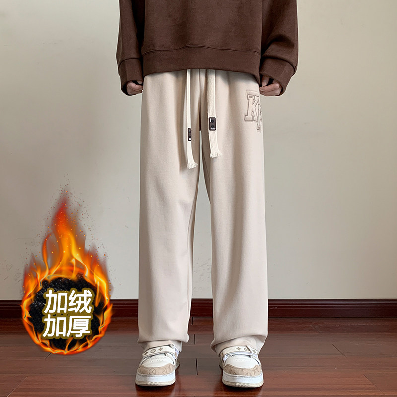 冬季男休闲卫裤长裤拖地裤男直筒裤潮XZ1111K302加绒P45,男装休闲裤,星座1106-3（原星座1111）
