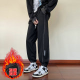 加绒加厚男宽松运动裤直筒束脚潮流休闲裤卫裤K196加绒P48，男装休闲裤，星座1106-3（原星座1111）