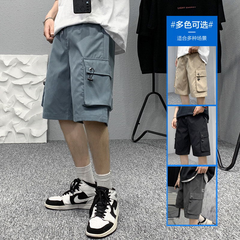 男款2021工装口袋中裤宽松短裤3318,男装休闲裤,星座1106-3（原星座1111）