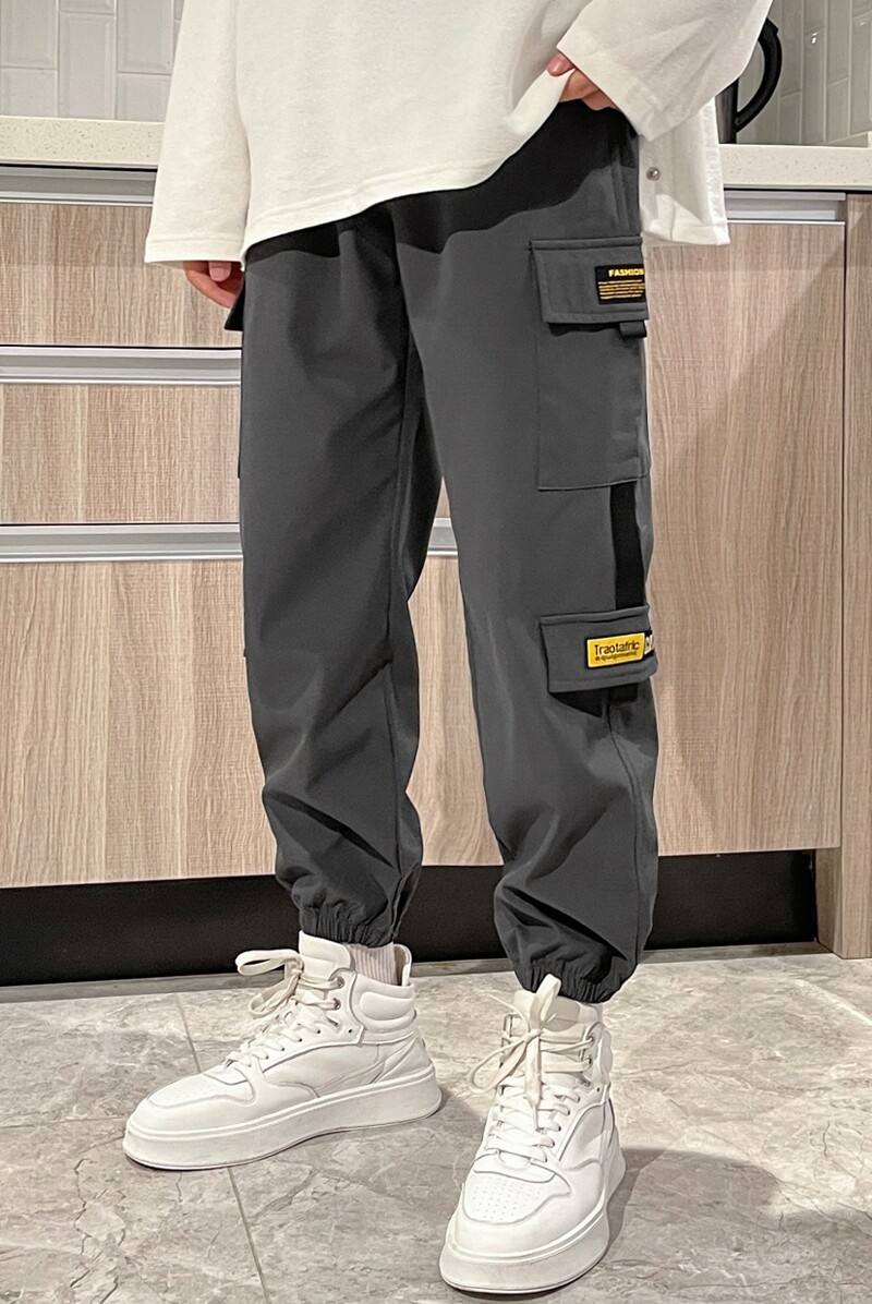 2022港风/男士春季拼料宽松多袋裤工装裤K72P35,男装休闲裤,星座1106-3（原星座1111）