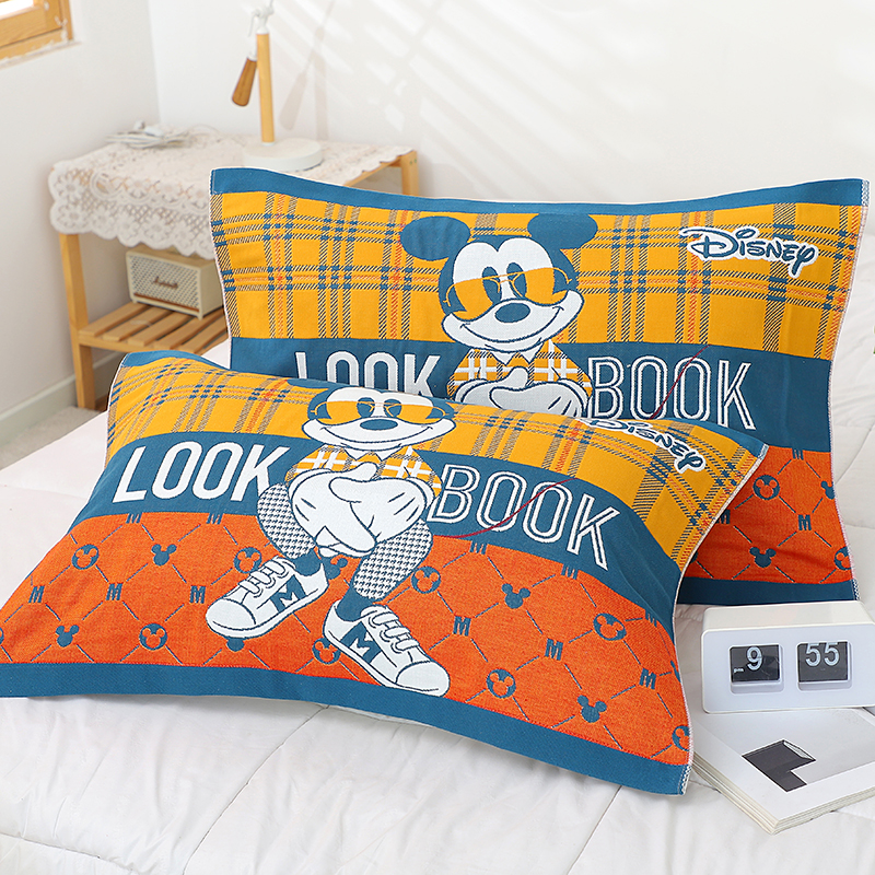 迪士尼枕巾纯棉防滑双面