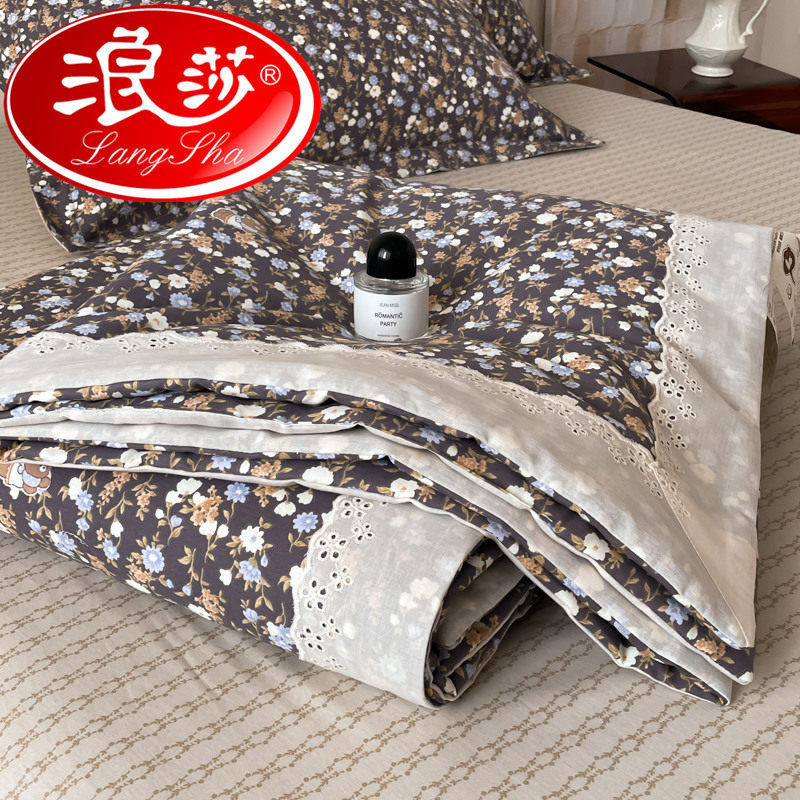 浪莎2026新款全棉夏凉被纯棉空调被四件套可机洗薄被夏季凉感被子