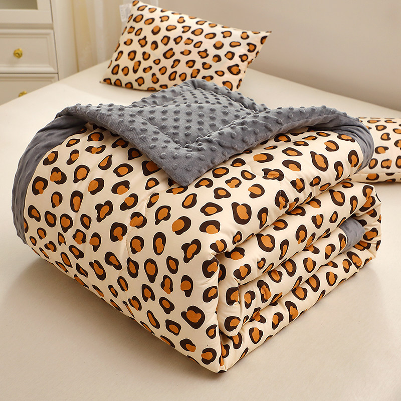 正品全棉豆豆绒春秋被子可机洗儿童学生纯棉加厚安抚盖毯子空调被