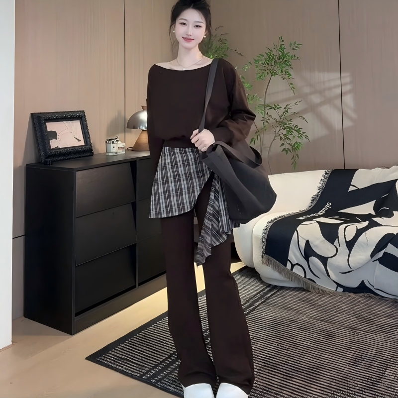 欧风高级感拼色百搭宽松洋气卫衣垂感阔腿长裤两件套气质时尚套装,女装/女士精品,连体衣/裤,淘宝优惠券,粉丝福利购,淘宝优惠卷