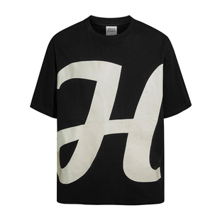 HELIPORT停机坪 大H短袖短袖圆领印花男女日常宽松潮牌上衣
