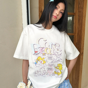 HELIPORT停机坪 x Care Bears联名探索世界短袖印花男女宽松T恤